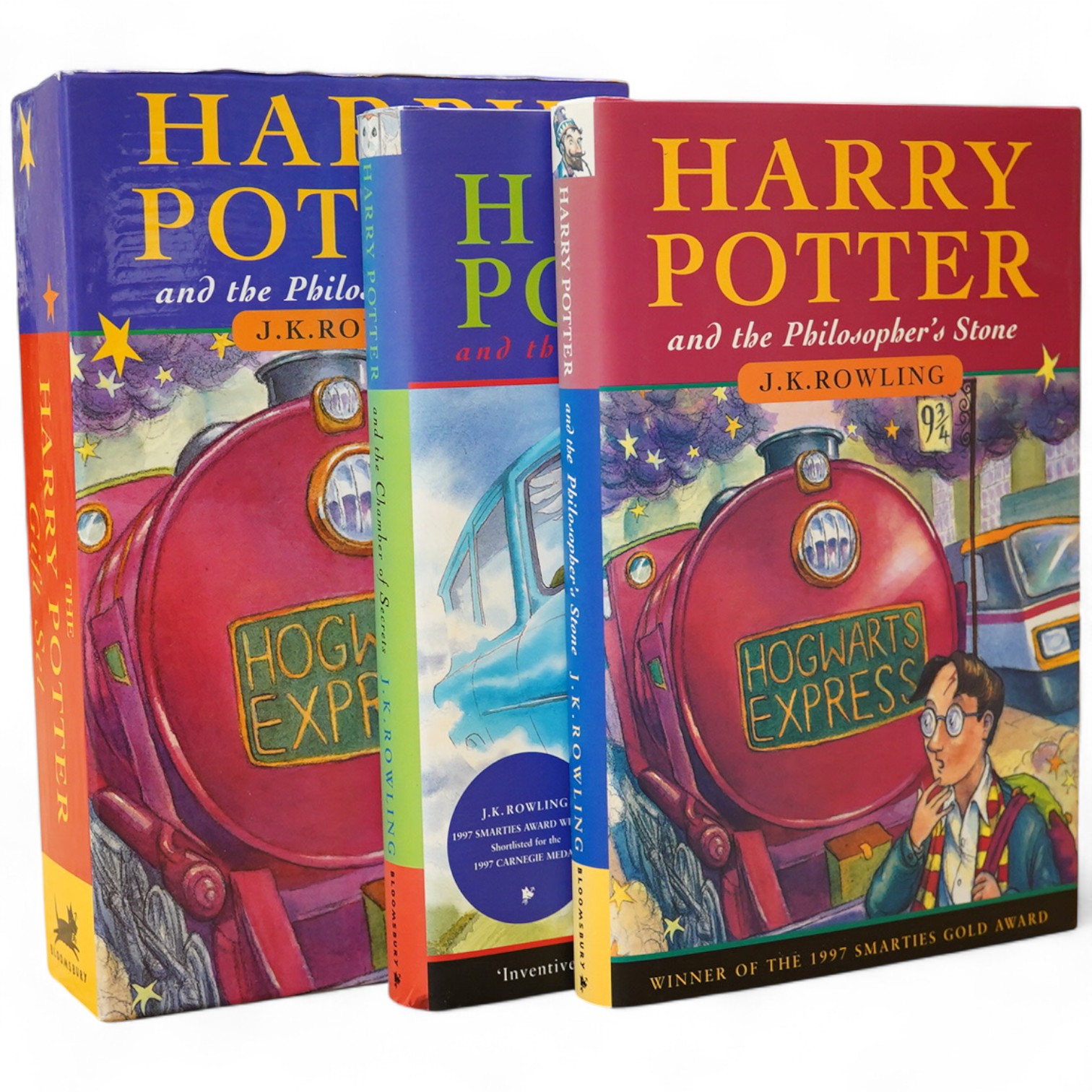 Rowling, J.K. - Harry Potter and The Philosopher’s Stone / Harry Potter and the Chamber of Secrets. The boxed 'The Harry Potter Gift Set' (2 vols) both with half titles; original pictorial boards and d/wrappers and picto